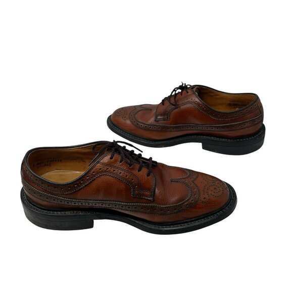 Dexter Wingtip Dress Shoes Men’s 8 EEE Leather Oxford Brogue Vintage Made in USA - Picture 4 of 10